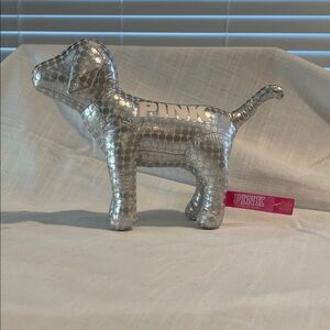 PINK Victoria's Secret Metallic Silver Dog